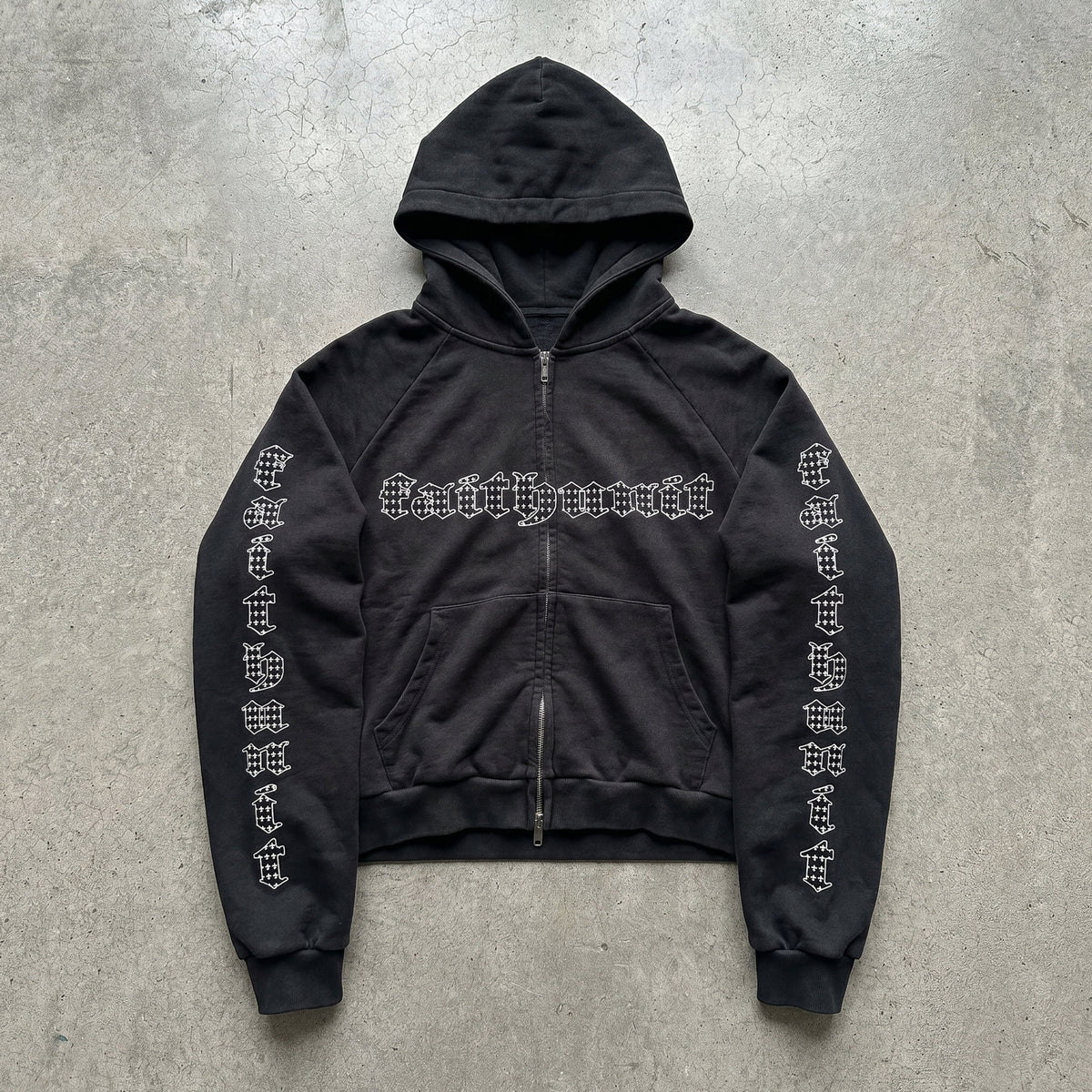 fleur zip-up black